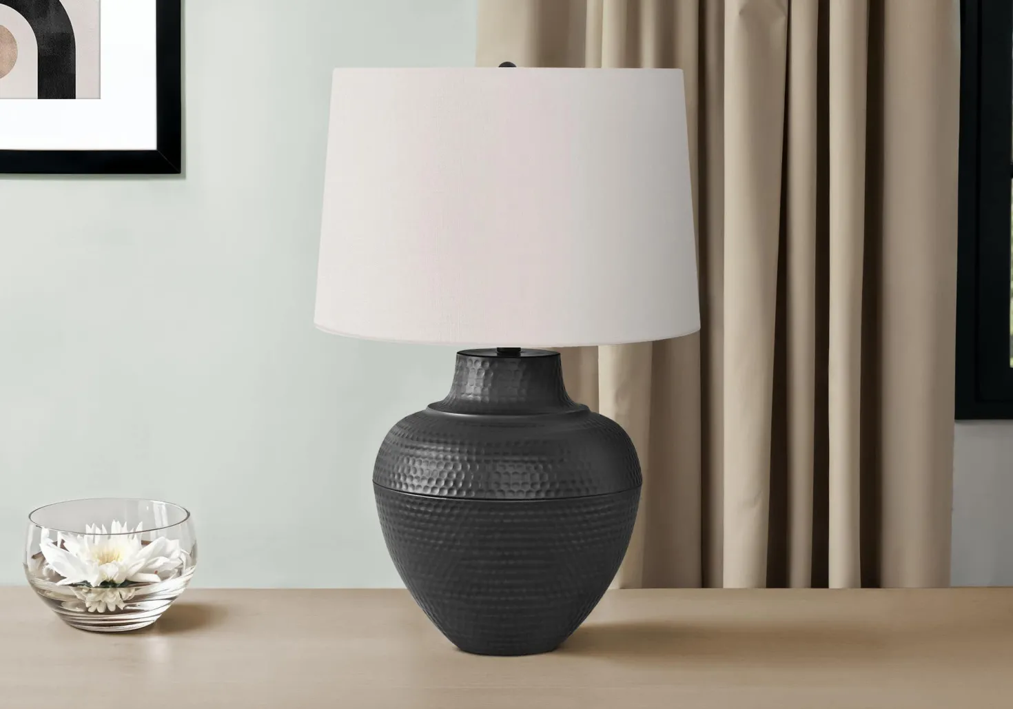 Lampe de table 26"H en métal
