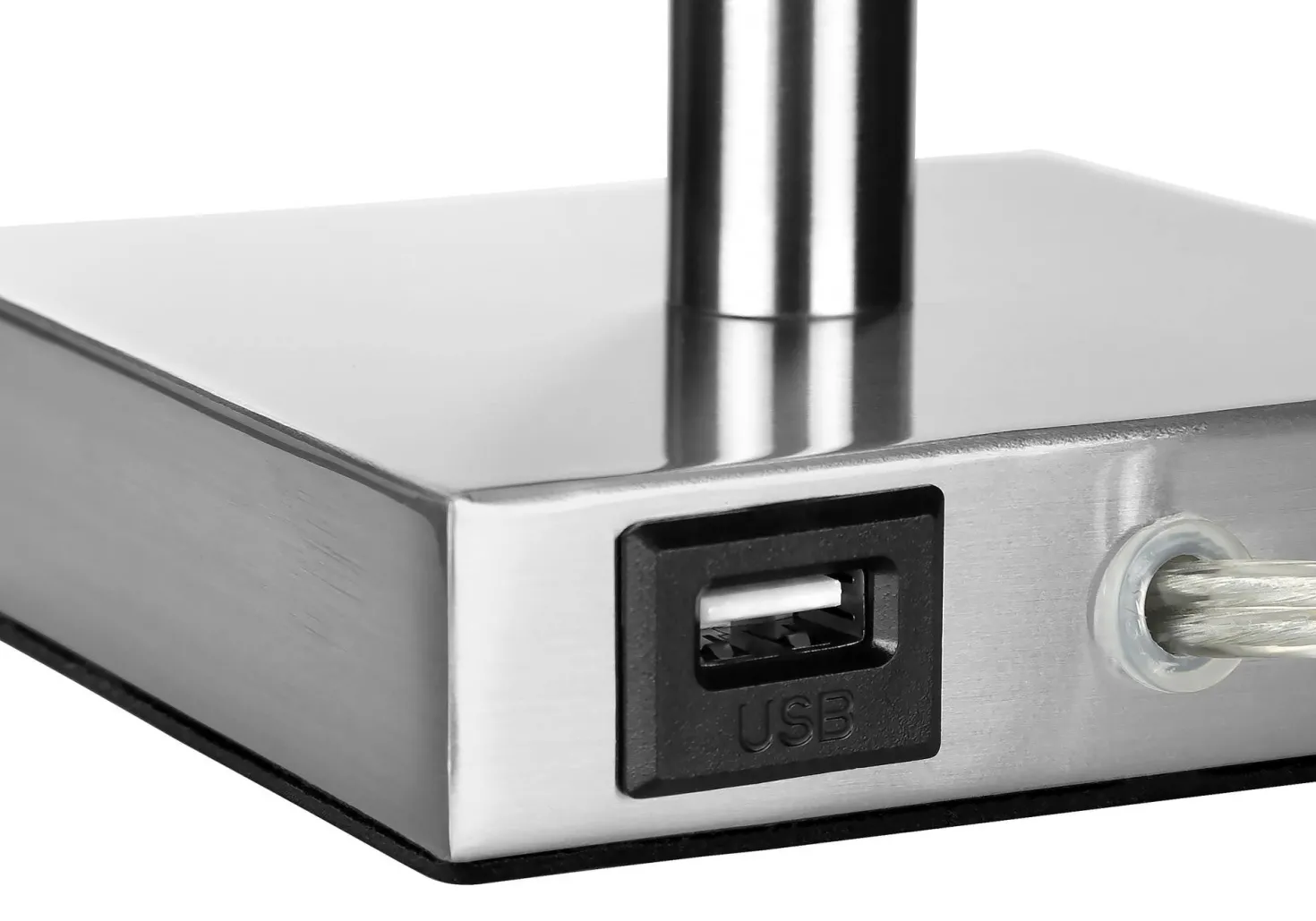 lampe de table 17"H en métal avec ports usb (bte de 2)