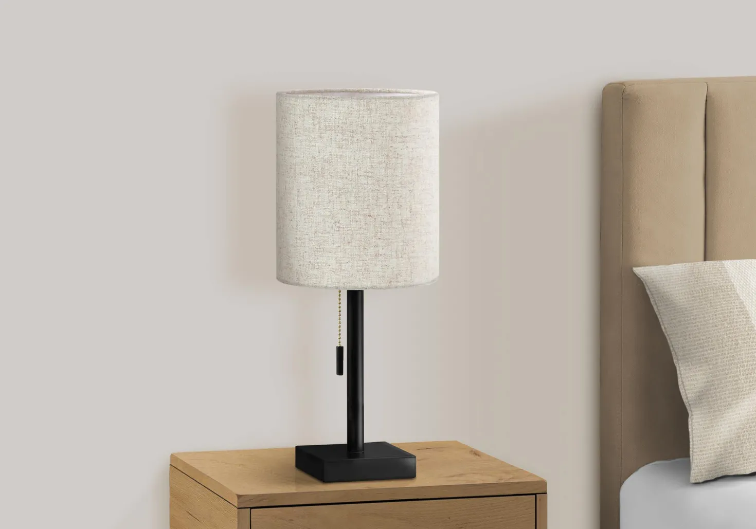 lampe de table 17"H en métal avec ports usb (bte de 2)