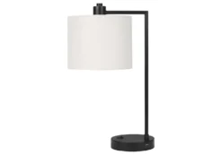 Lampe de table 19"H en métal avec ports usb