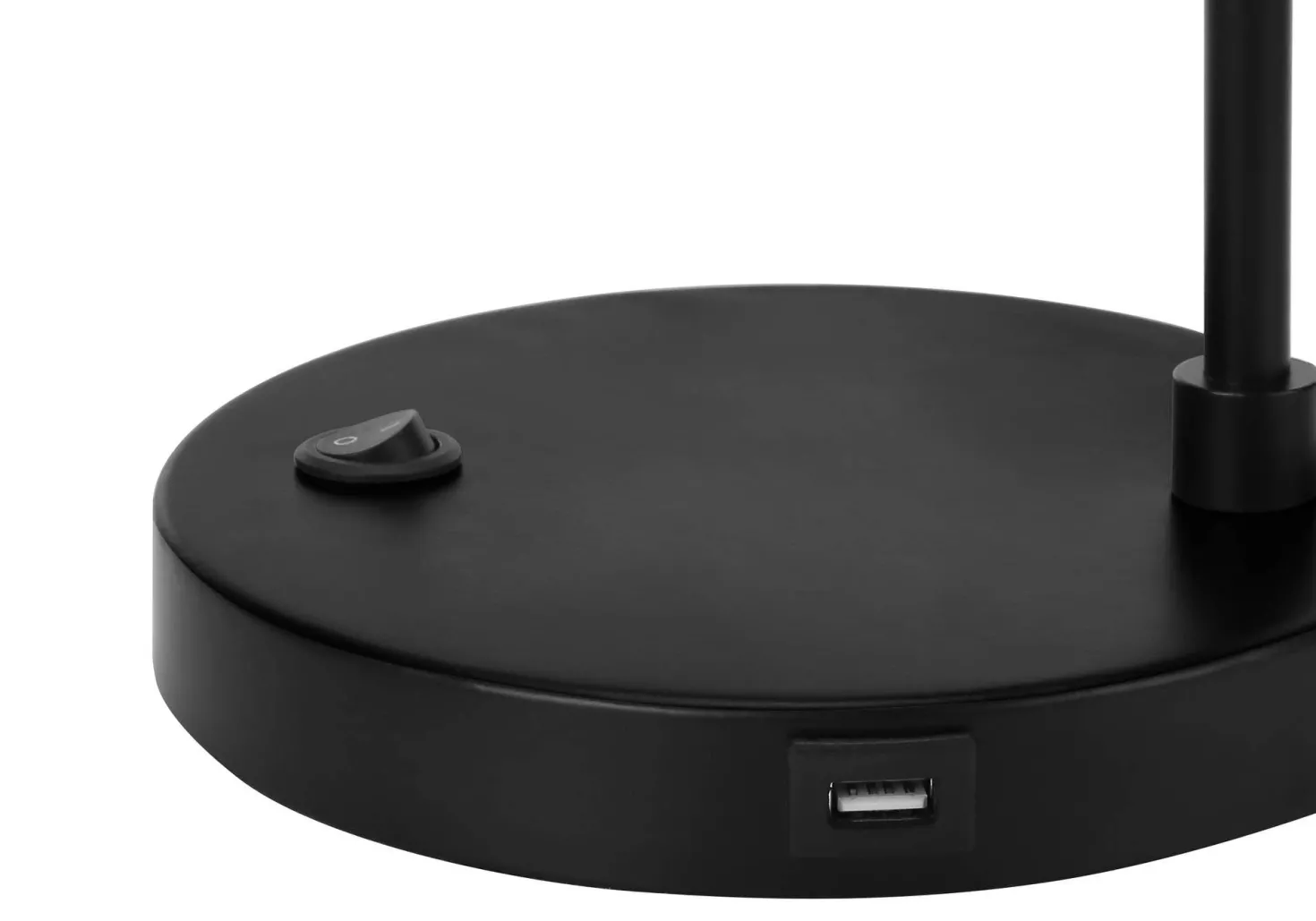 Lampe de table 21"H en métal avec ports usb