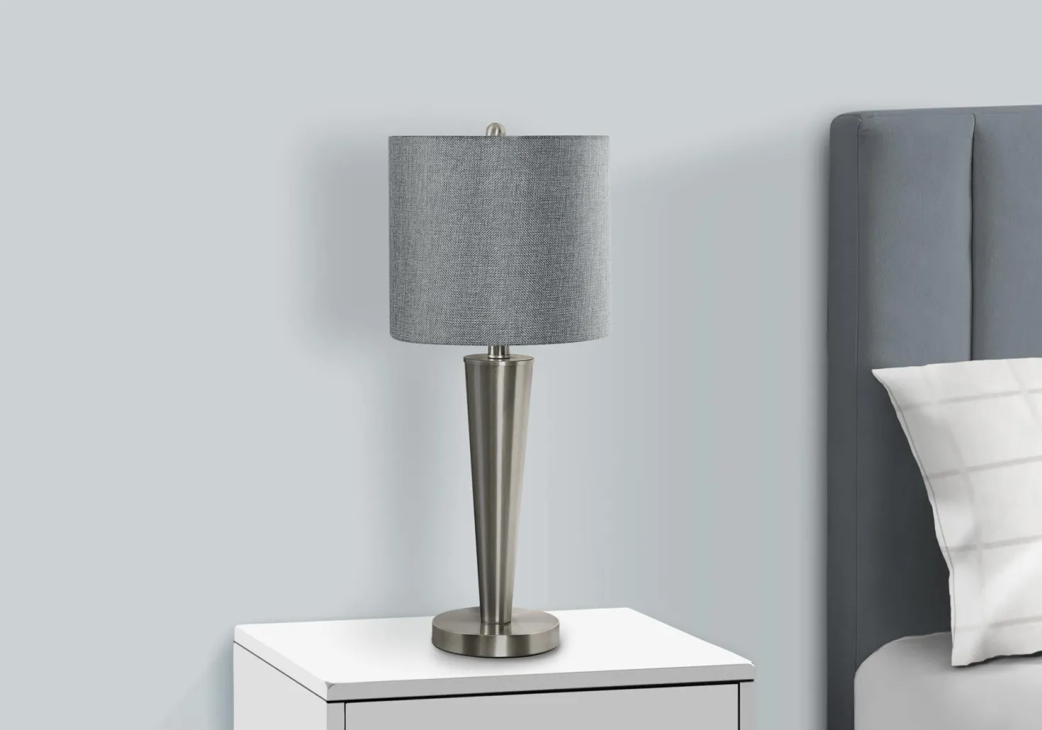 lampe de table 24"H en métal avec ports usb (bte de 2)