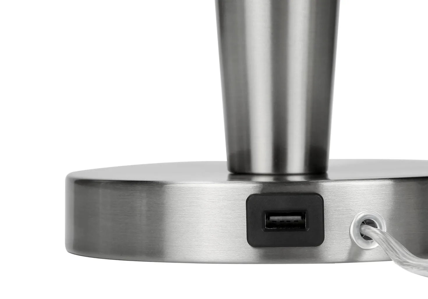 lampe de table 24"H en métal avec ports usb (bte de 2)