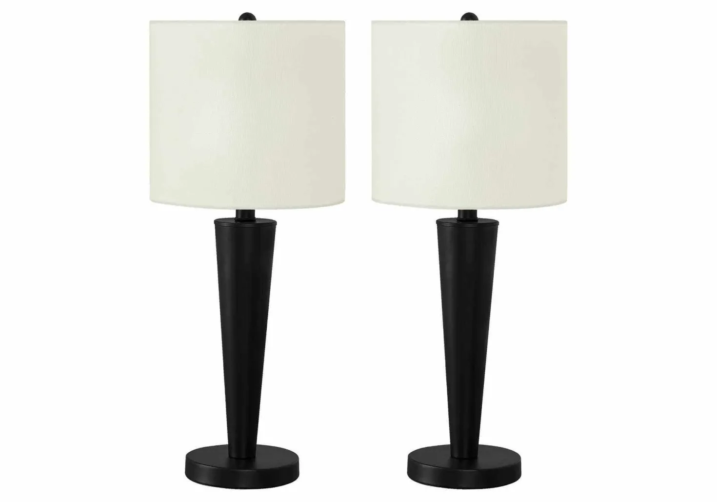 lampe de table 24"H en métal avec ports usb (bte de 2)