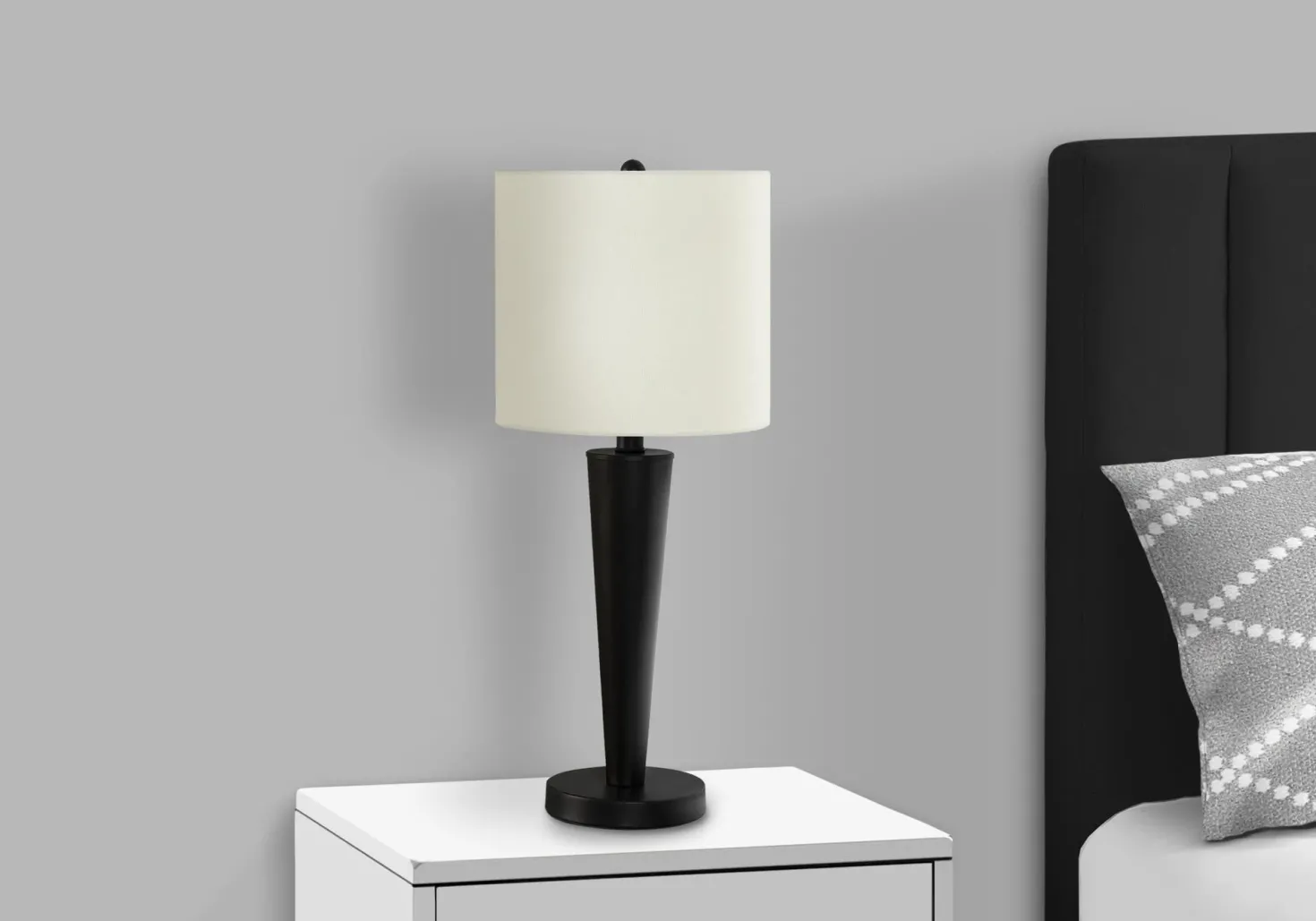 lampe de table 24"H en métal avec ports usb (bte de 2)