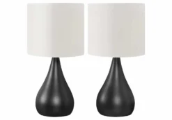 lampe de table 18"H en métal (bte de 2)