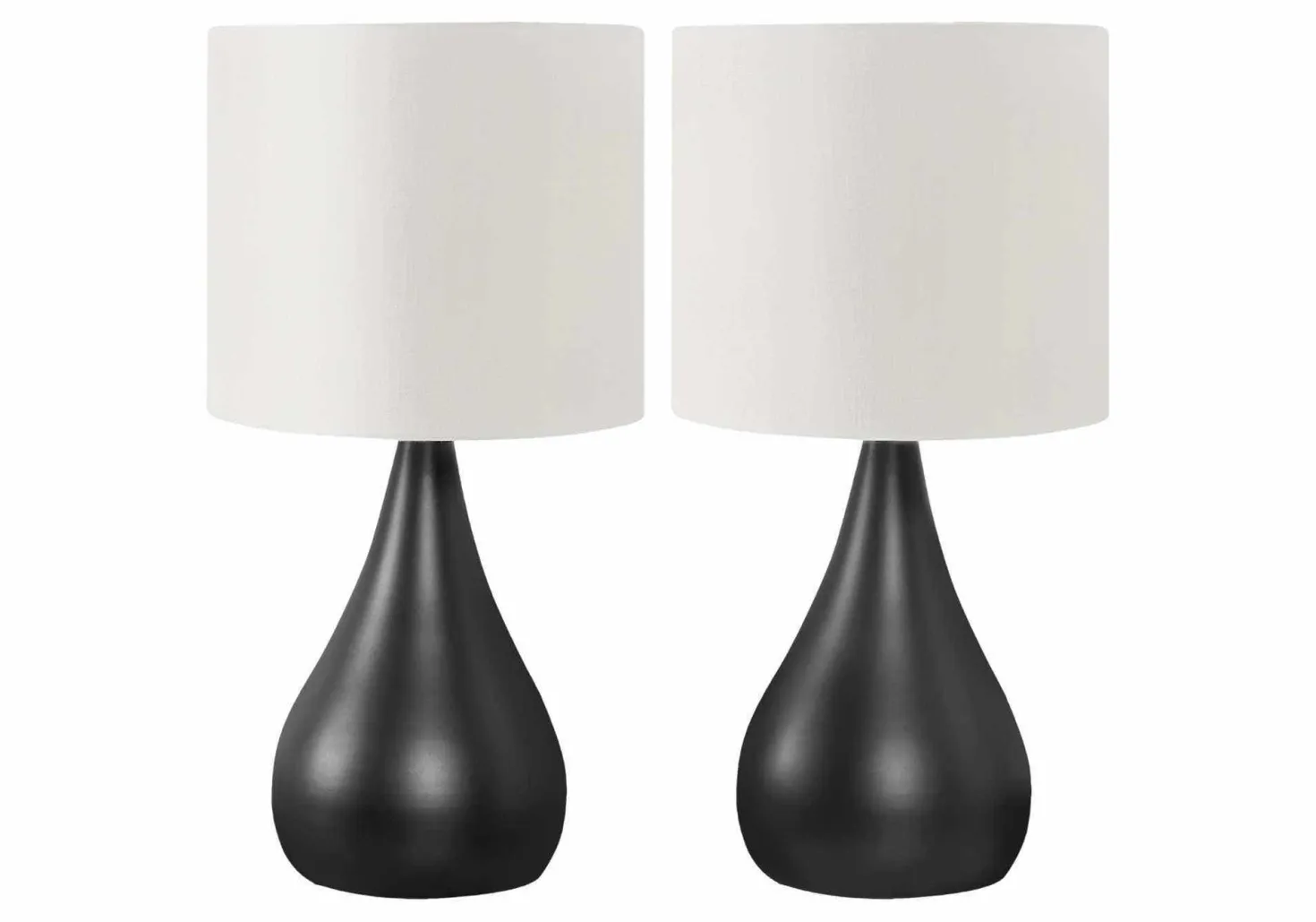 lampe de table 18"H en métal (bte de 2)
