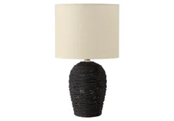 Lampe de table 17"H en rotin