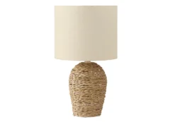 Lampe de table 17"H en rotin