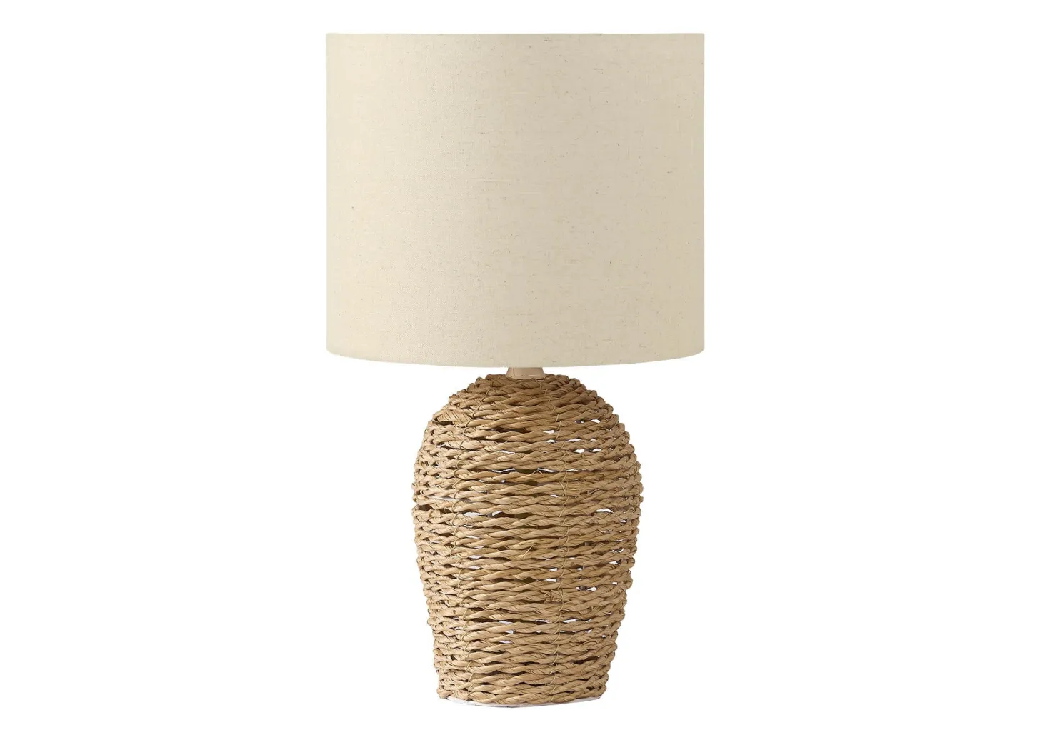 Lampe de table 17"H en rotin
