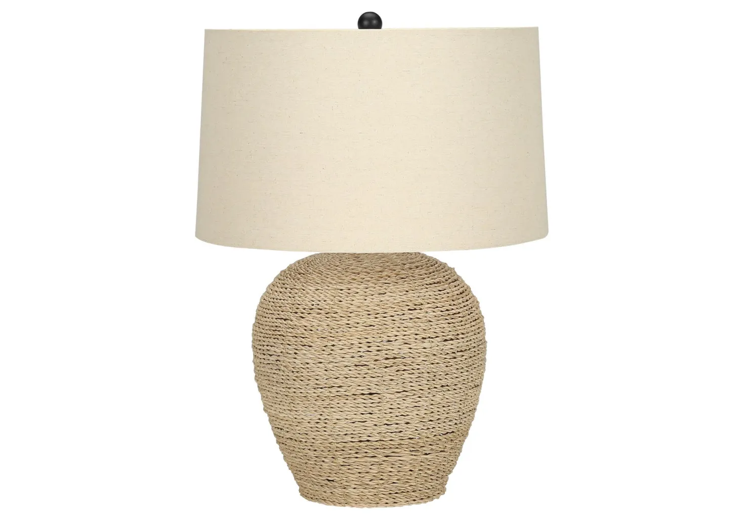 Lampe de table 25"H en rotin