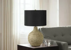Lampe de table 25"H en résine