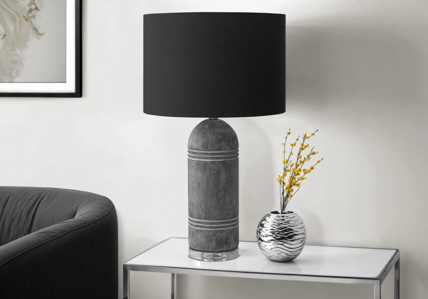 Lampe de table 28"H en résine
