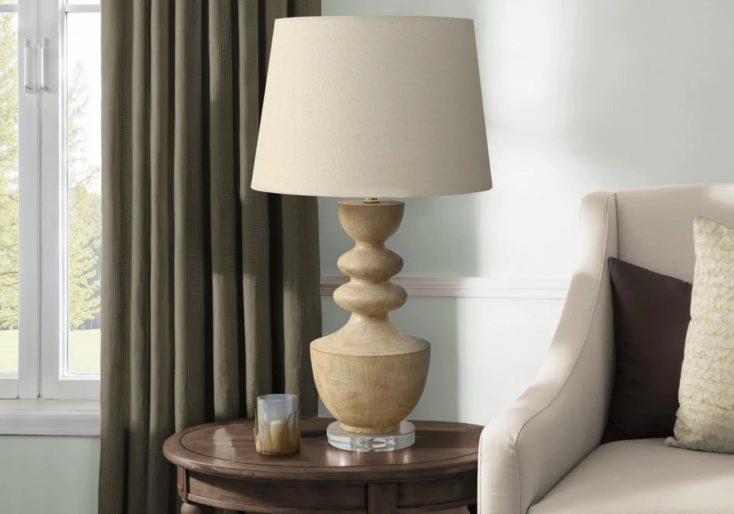 Lampe de table 28"H en résine