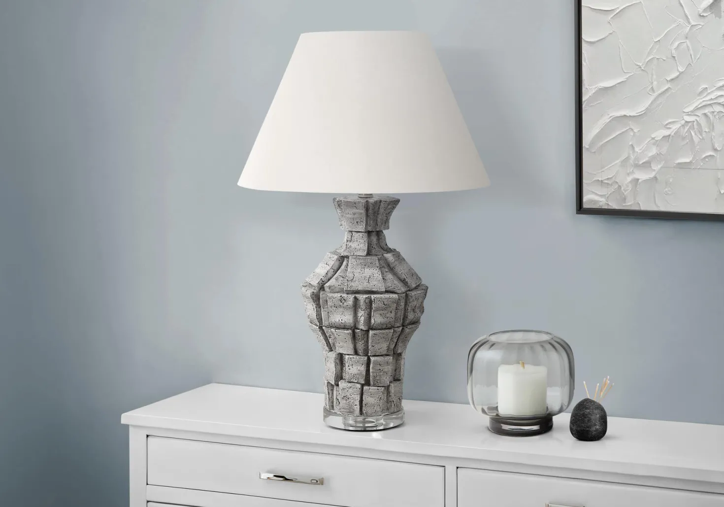 Lampe de table 28"H en résine