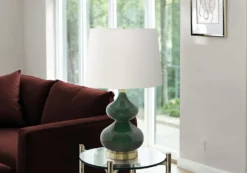 Lampe de table 24"H en verre
