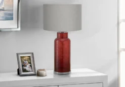 Lampe de table 28"H en verre