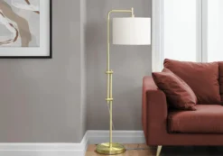 Lampe sur pied 63"H en métal