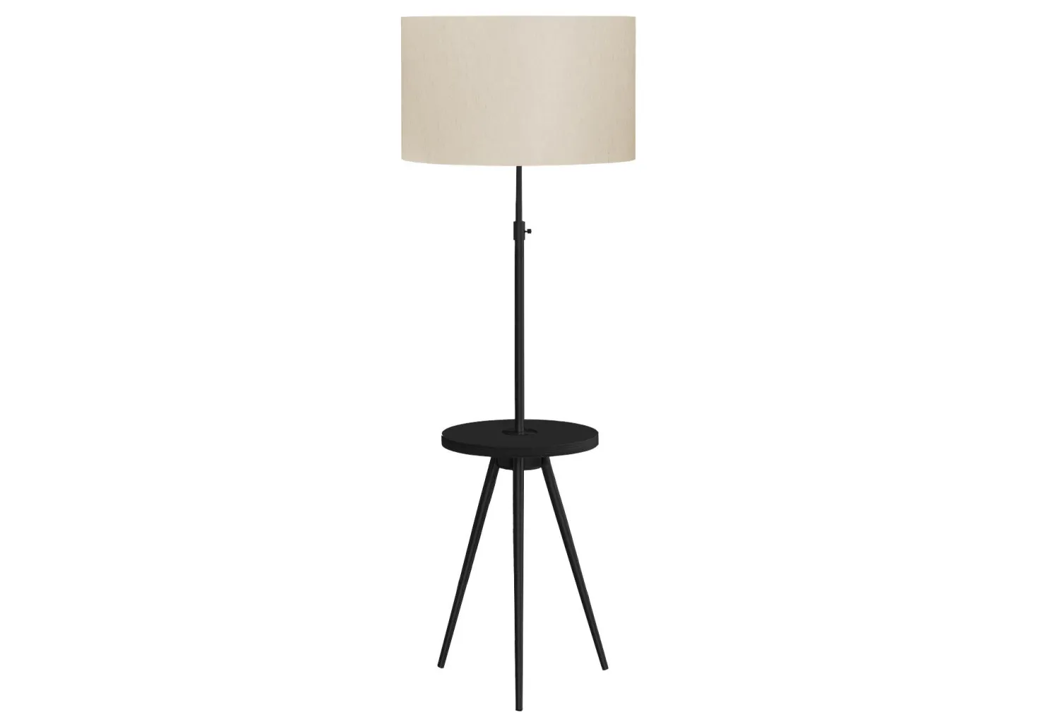 Lampe sur pied 63"H en métal avec ports usb