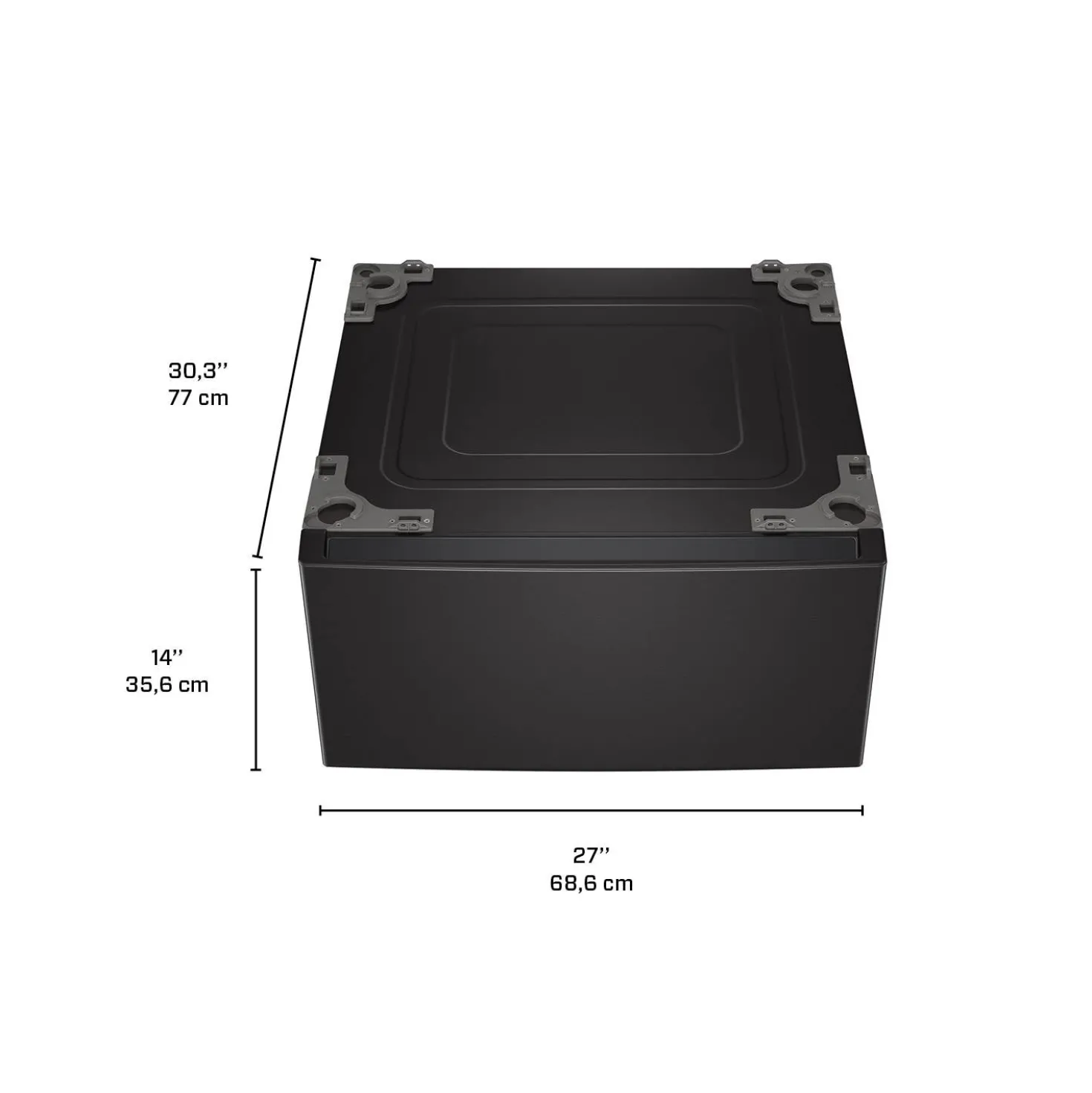 LG ENS Buanderie 4 morceaux, Inox noir