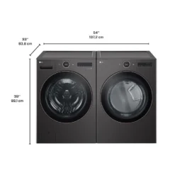 LG Ensemble laveuse et secheuse, Inox noir