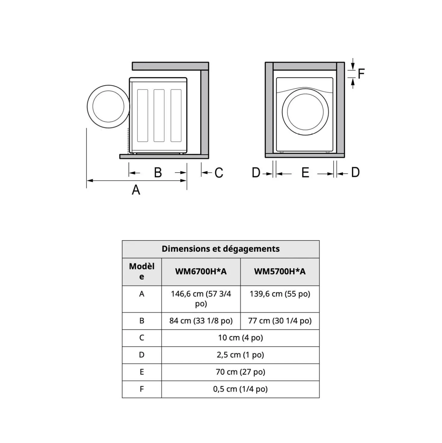 LG Ensemble laveuse sécheuse, Acier graphite, Chargement frontal