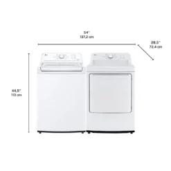 LG Ensemble laveuse sécheuse, Blanc, Chargement par le haut