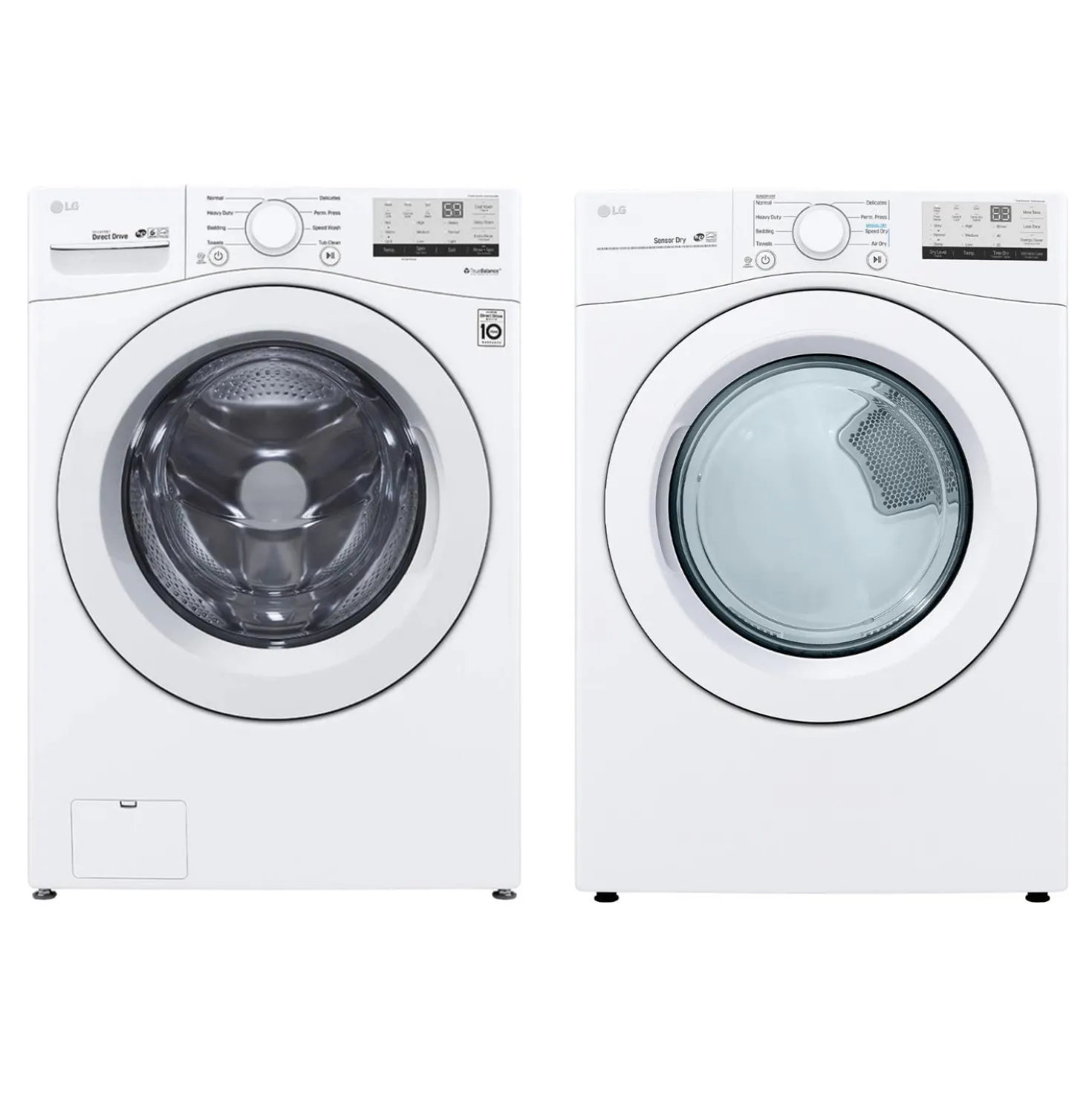 LG Ensemble laveuse sécheuse, Blanc, Chargement frontal