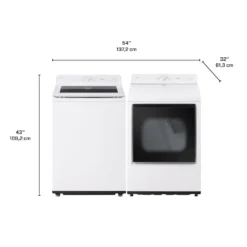 LG Ensemble laveuse sécheuse, Blanc, Chargement par le haut