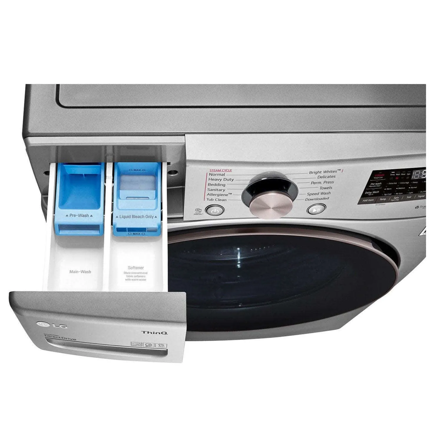 LG Laveuse Chargement frontal Acier graphite 27" - WM3850HVA