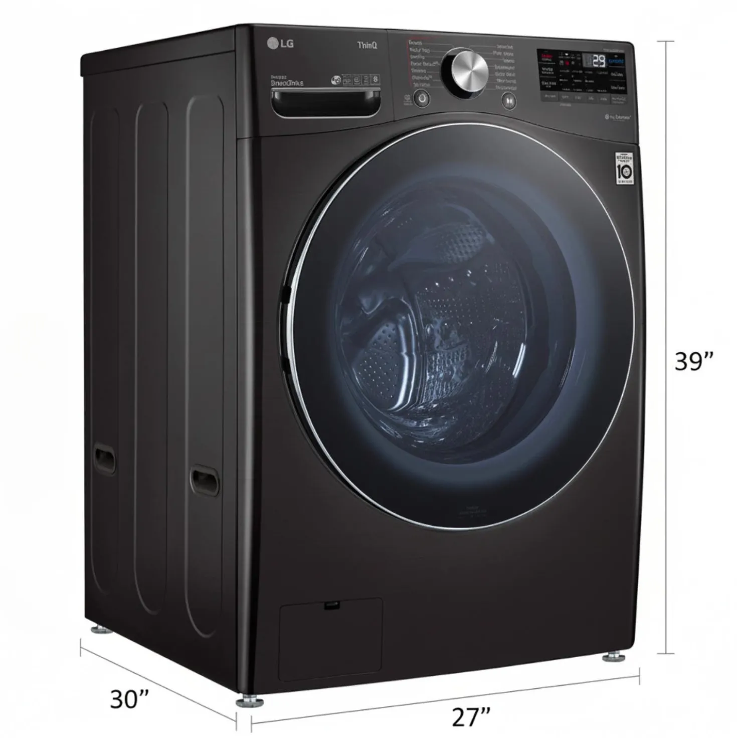 LG Laveuse Chargement frontal Acier inoxydable noir 27" - WM4100HBA
