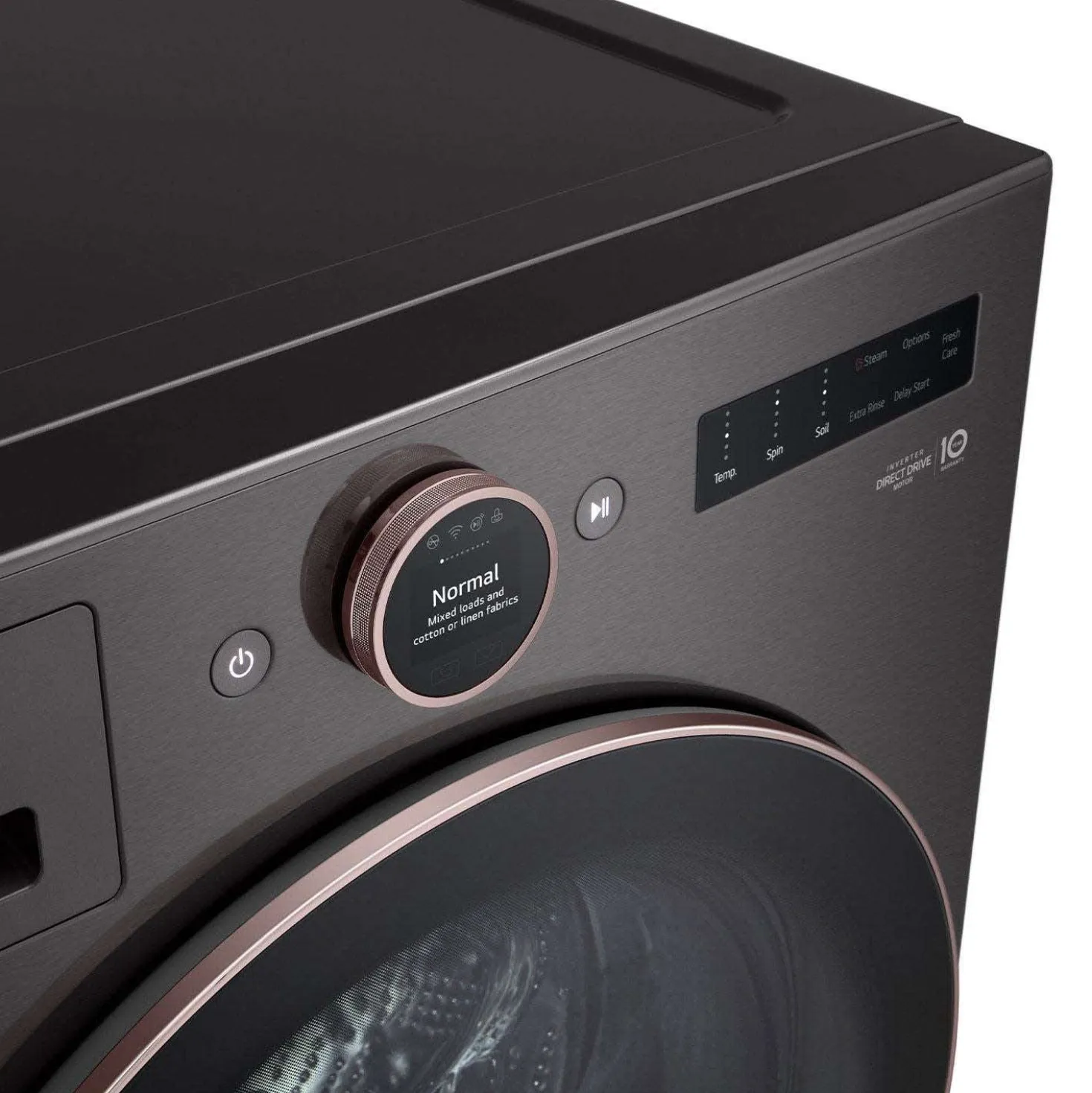 LG Laveuse Chargement frontal Inox Noir 27" - WM6500HBA