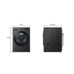 LG Laveuse Chargement frontal Inox Noir 27