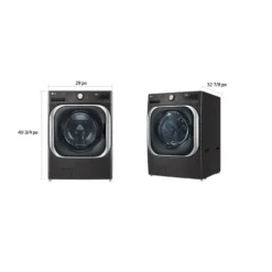 LG Laveuse Chargement frontal Inox Noir 29