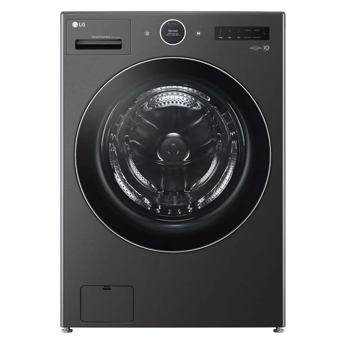 LG Laveuse et sécheuse tout-en-un, Inox Noir, 27", Chargement frontal - WM6998HBA
