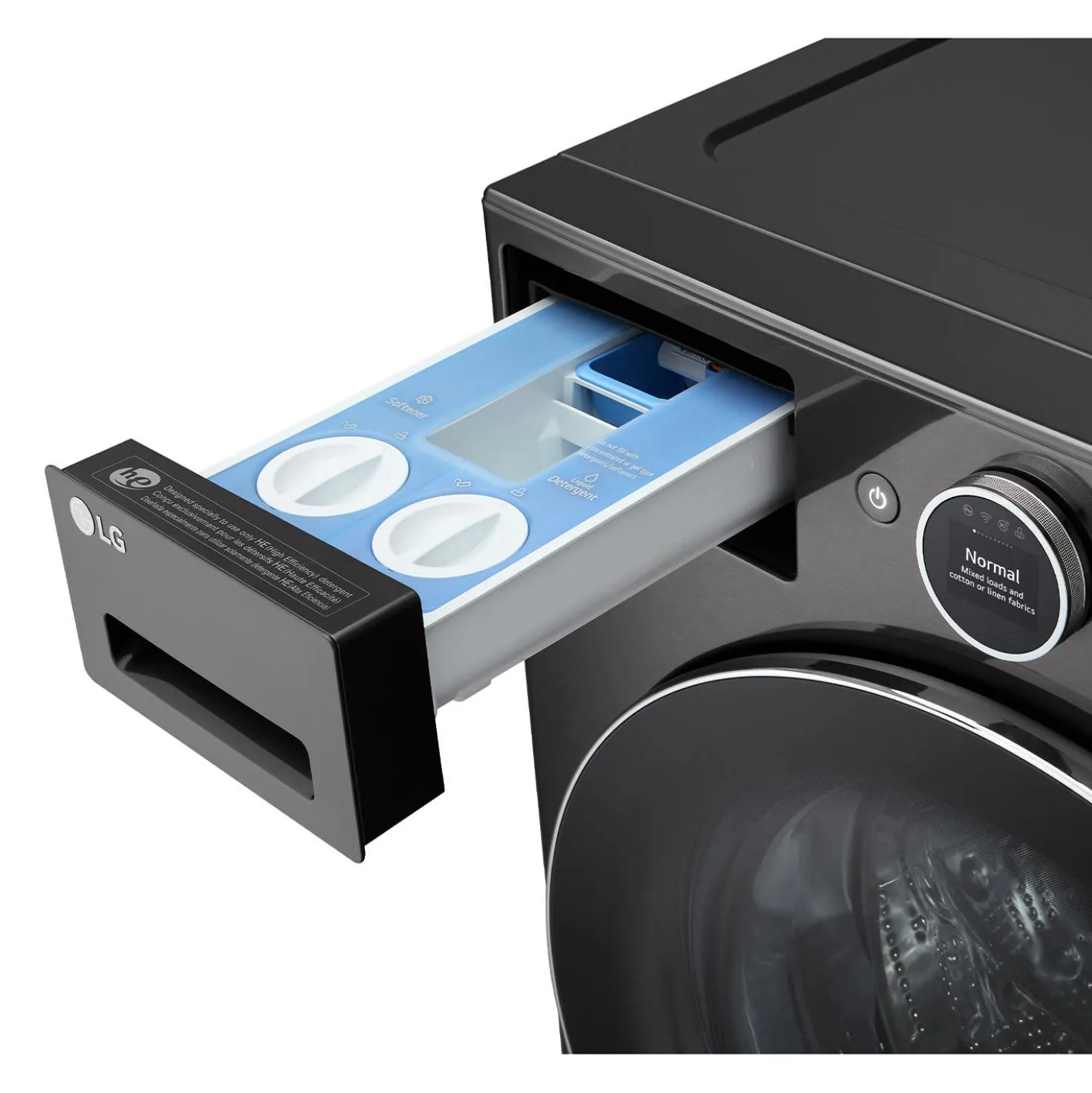 LG Laveuse et sécheuse tout-en-un, Inox Noir, 27", Chargement frontal - WM6998HBA