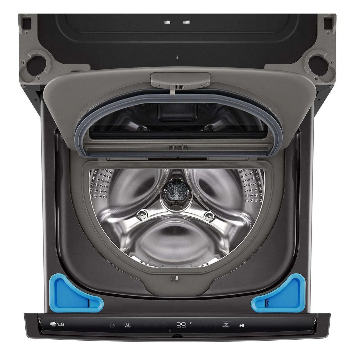 LG Laveuse-piedestal Chargement par le haut Inox Noir 29" - WD300CB