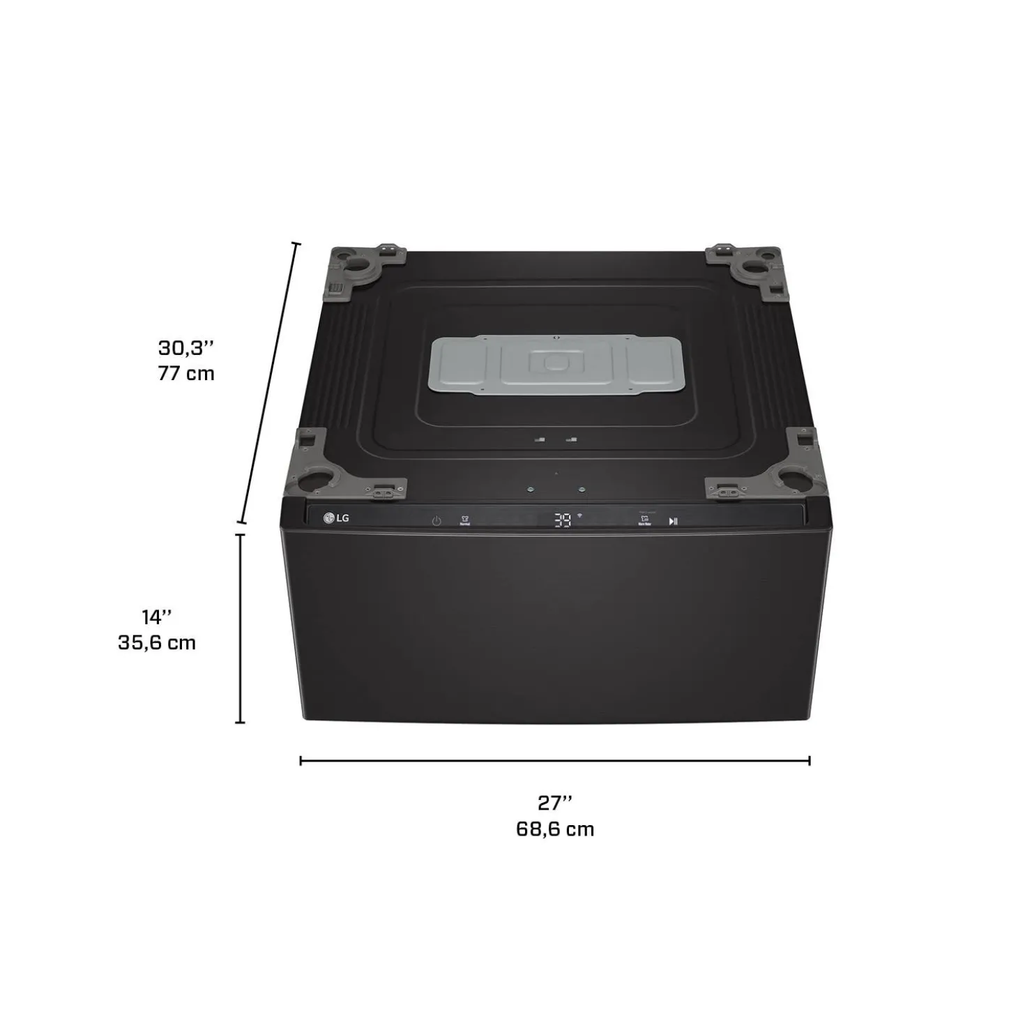 LG Laveuse-piedestal Chargement par le haut Inox Noir 29" - WD300CB
