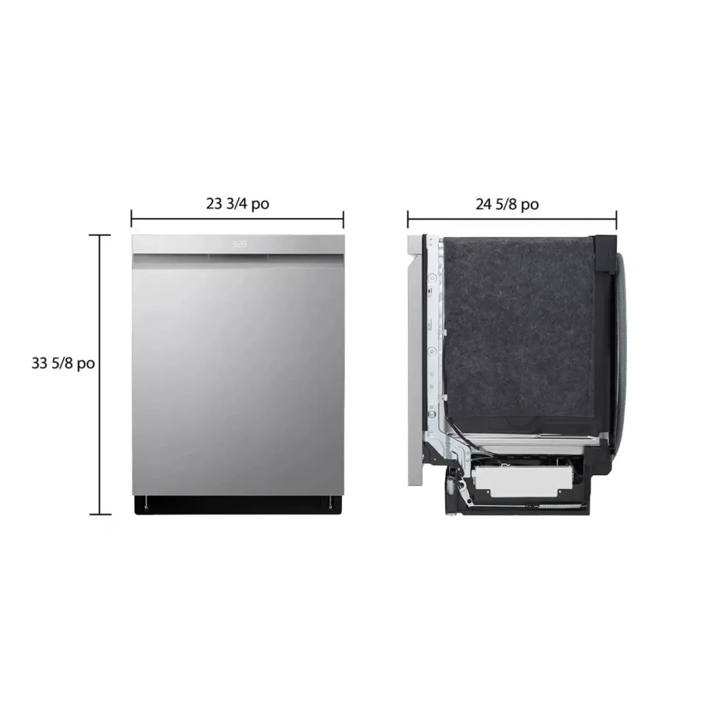 LG Lave-vaisselle Encastré Acier inoxydable 24" 44dB - LDPH6762S