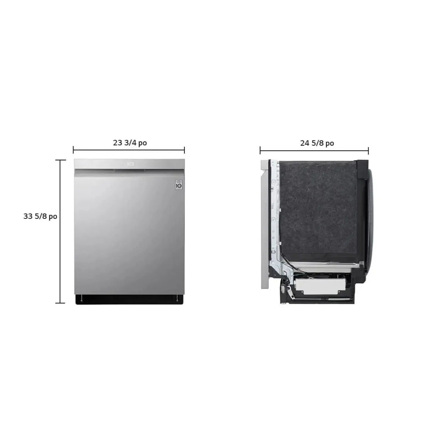 LG Lave-vaisselle Encastré Acier inoxydable 24" 44dB - LDPS6762S