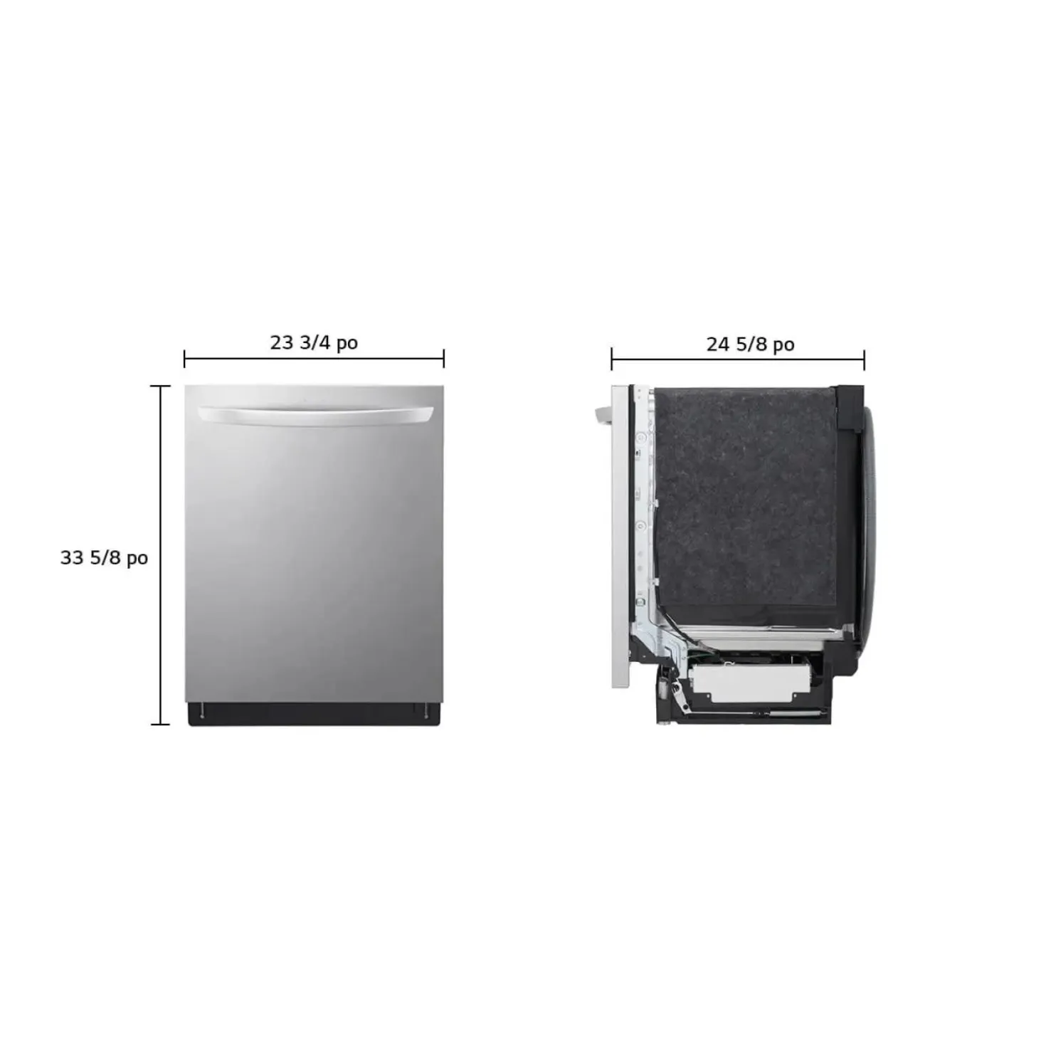 LG Lave-vaisselle Encastré Acier inoxydable 24" 46dB - LDTS5552S