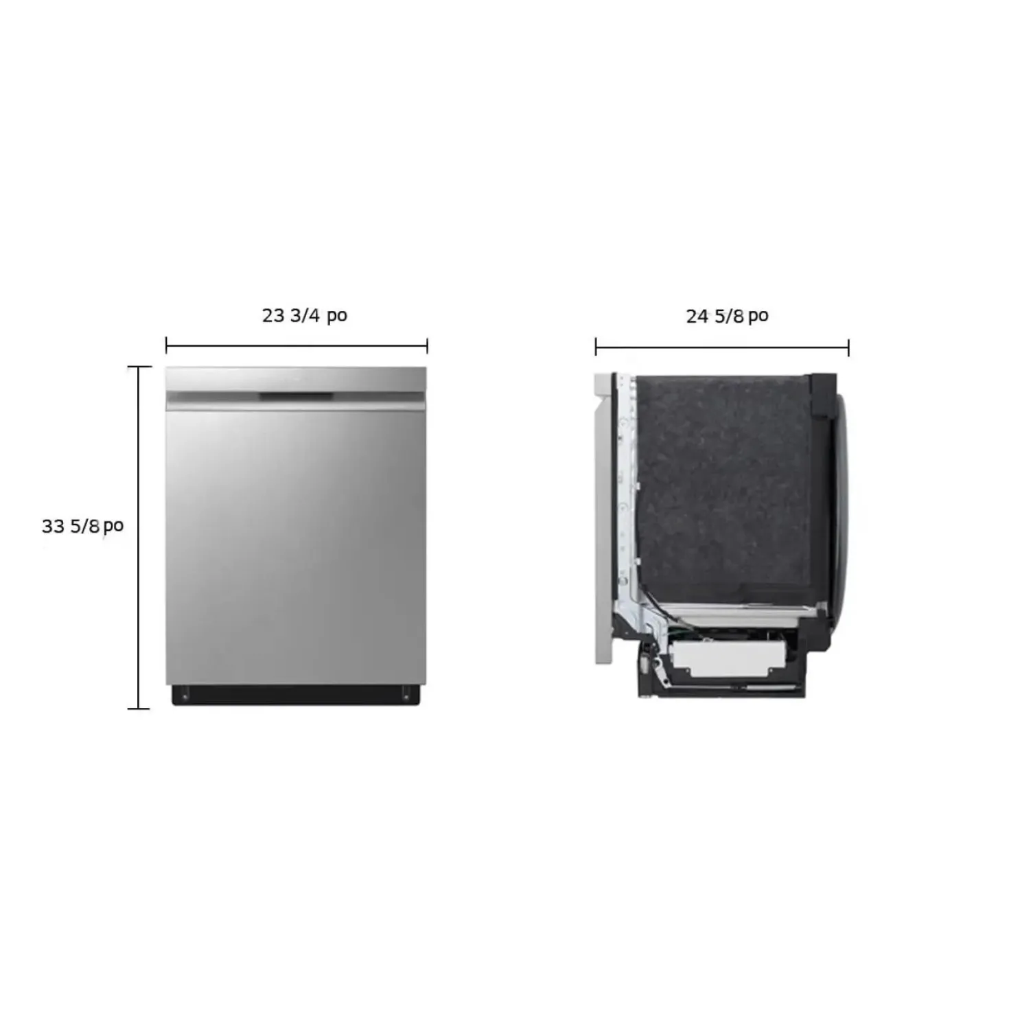 LG Lave-vaisselle Encastré Inox Noir 24" 46dB - LDPH5554D