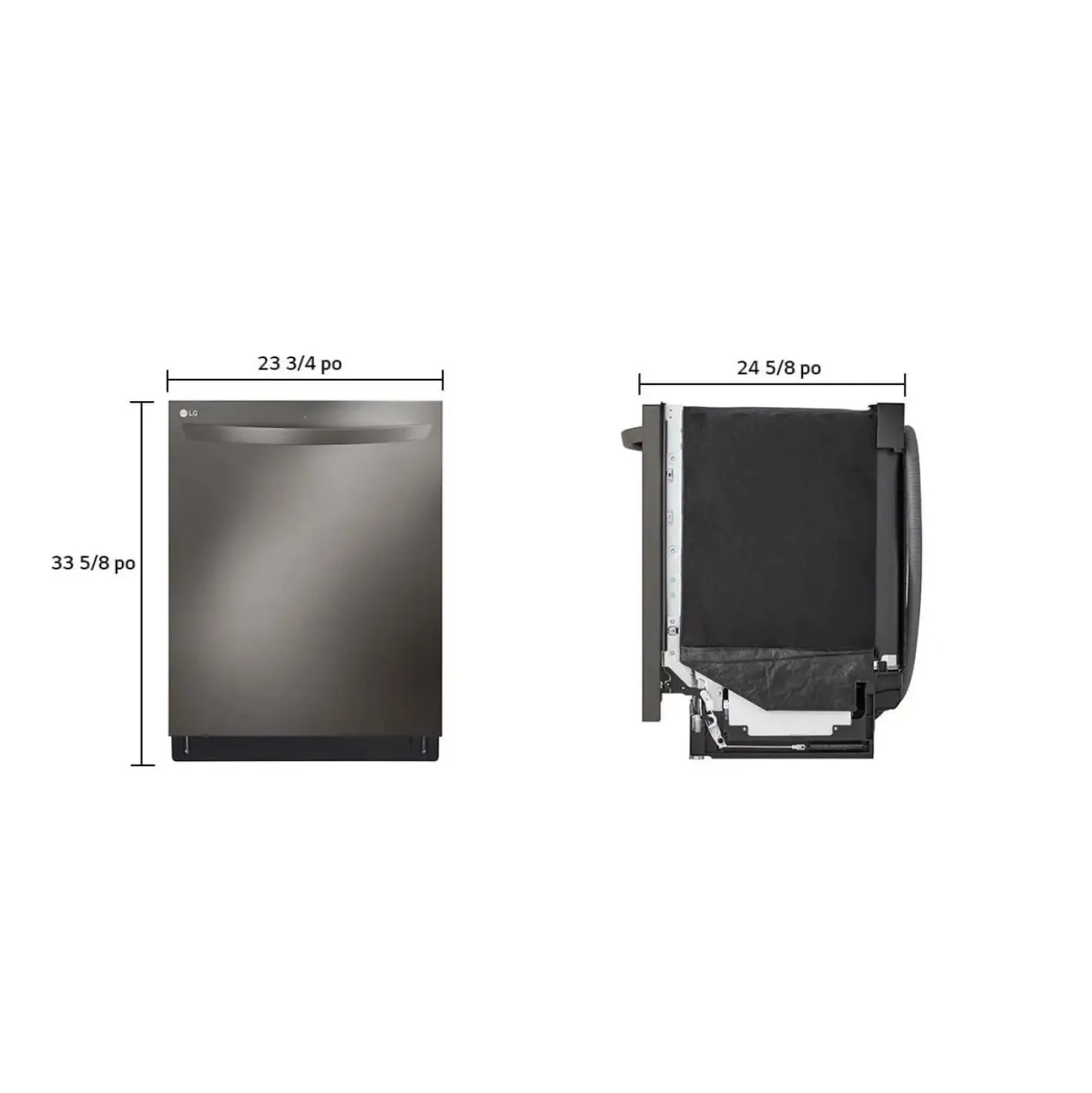 LG Lave-vaisselle Encastré Inox Noir 24" 42dB - LDTH7972D