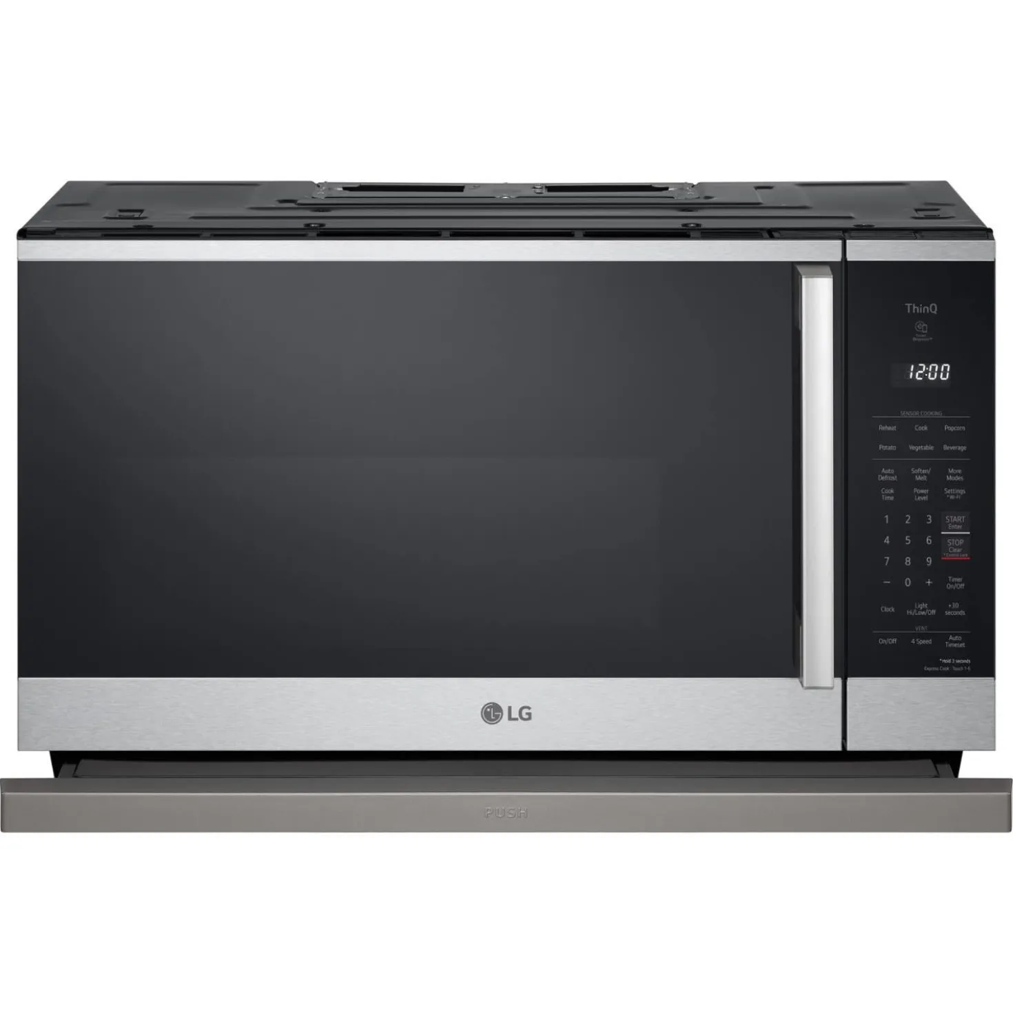 LG Micro-ondes avec hotte, Acier inoxydable, 30", 1050W, 400
