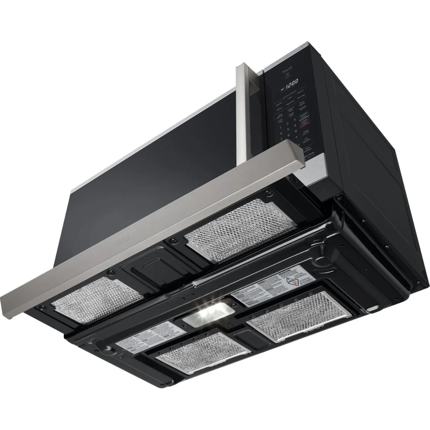 LG Micro-ondes avec hotte, Acier inoxydable, 30", 1050W, 400