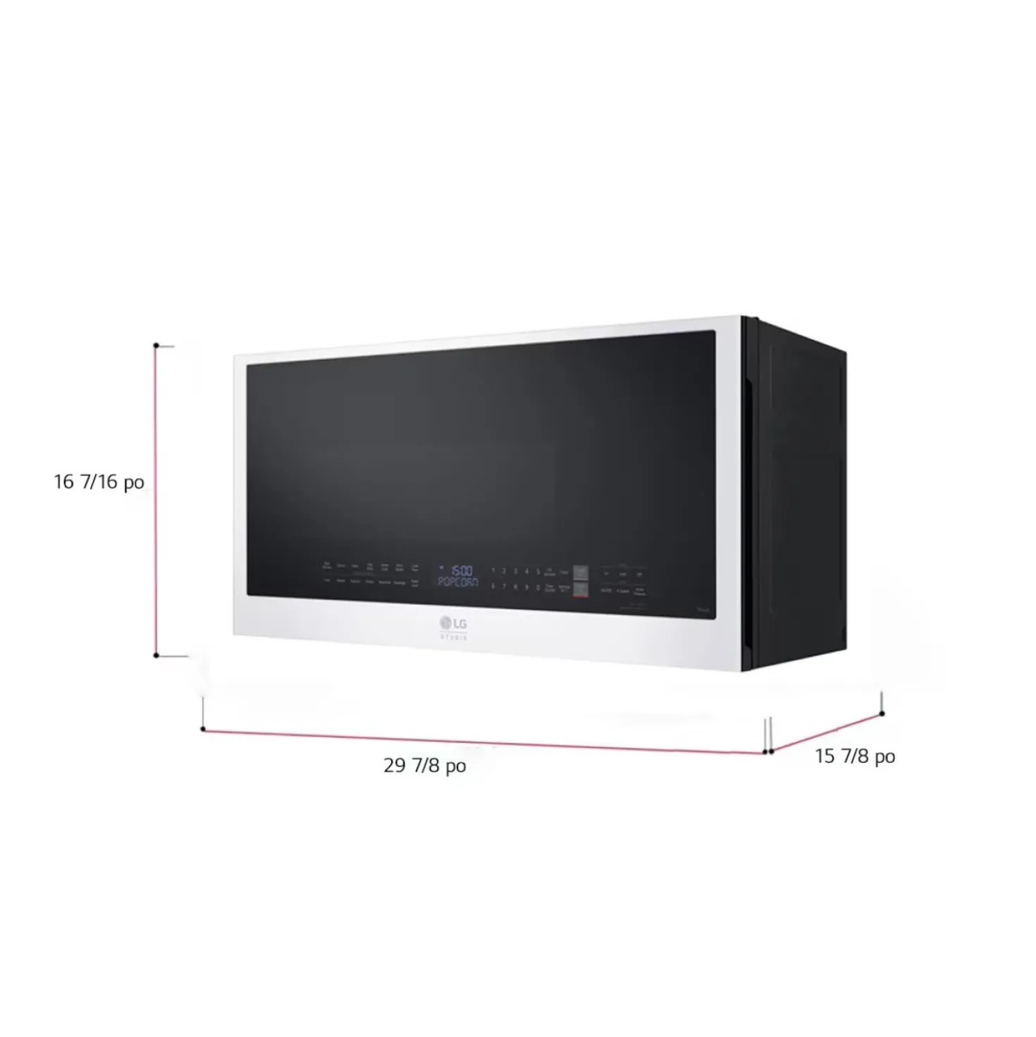 LG Micro-ondes/Hottes, Blanc, 30", 400