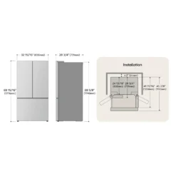 LG Réfrigerateur 21 pi3 33 po Acier inoxydable Congélateur en bas, Portes françaises - LF21C6200S