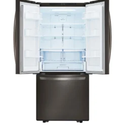 LG Réfrigérateur de 21,8 pi3 30 po Acier inoxydable noir Congélateur en bas, Portes françaises - LRFNS2200D