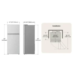 LG Réfrigérateur 18 pi3 28 po Acier inoxydable Congélateur en haut - LT18S2100S