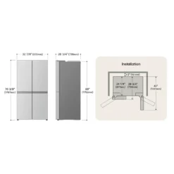 LG Réfrigérateur 18 pi3 33 po Acier inoxydable Portes françaises - LF19C8200S